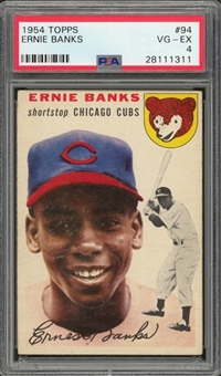 1954 Topps #94 Ernie Banks Rookie Card –  PSA VG-EX 4
